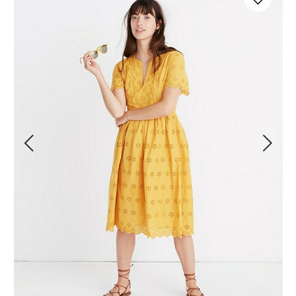 Madewell Dresses & Skirts - Madewell Scalloped Eyelet midi dress
